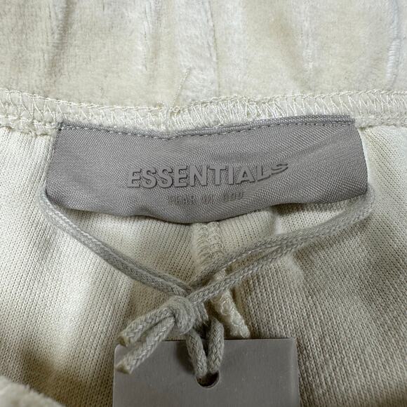 Fear of God Essentials Tan Drawstring Velour Track Pants Women's Size Small NWT - Picture 5 of 12